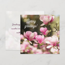 Mjuk drömmig Magnolia vårhälsning Kort