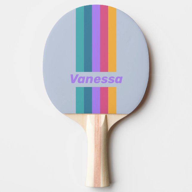 Mjuk Drömspjällsmärke Randig med Namn Pingisracket (Framsidan)
