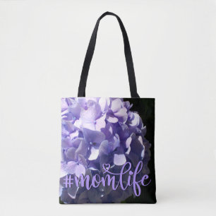 Mjuk elegant Lila blommor lila hydrangeas Tygkasse
