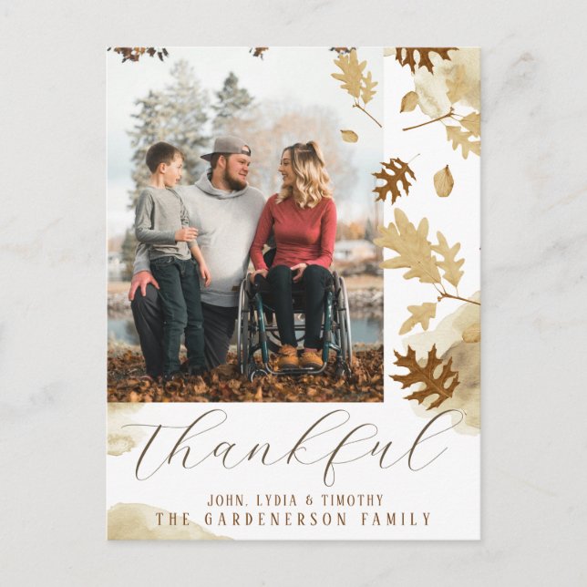 Mjuk Elegant - Löv - tacksamt foto Vykort (Framsida)