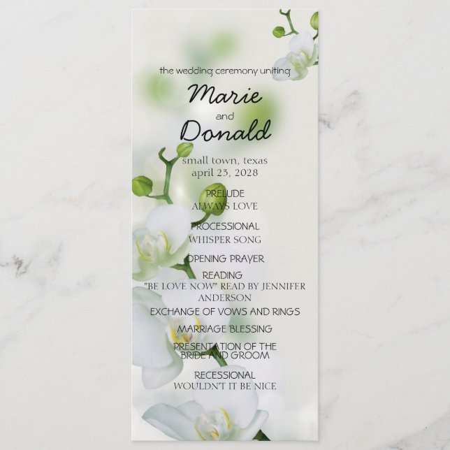 Mjuk Elegant Orkidé Program (Framsida)