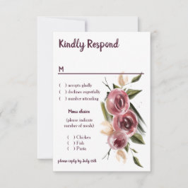 Mjuk Elegant Ro Burgundy Cream Ram OSA Kort