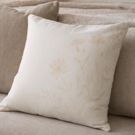 Mjuk Elfenbensblommig Kudd Kudde