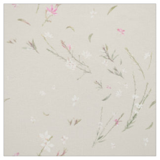 Mjuk Elfenbensvitt Gaura Akvarellblomma Tyg