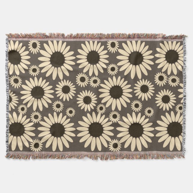 Mjuk Empress Florals Brun Kejsarinna Filt (Framsidan)