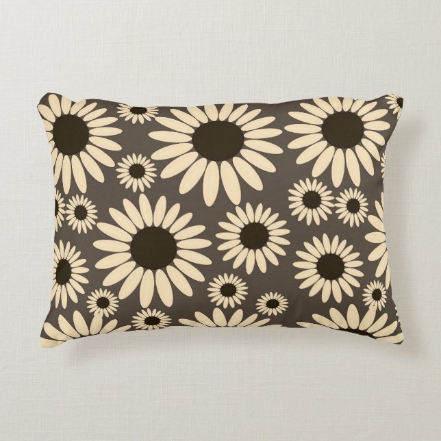 Mjuk Empress Florals Brun Kejsarinna Prydnadskudde (Framsidan)