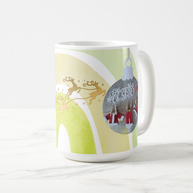 Mjuk Enkel Rolig Söt Julklocka Kaffemugg (Framsida höger)
