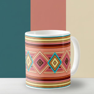Mjuk Färg Diamond & Rand Kaffemugg
