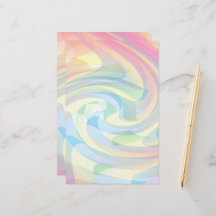 Mjuk Färg Pastel Swirl Gult Rosa Blue Abstrakt