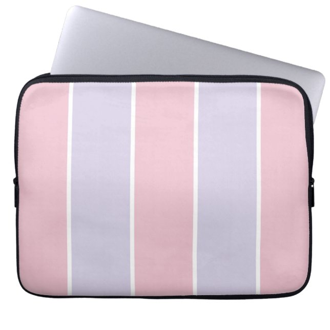 Mjuk färg Vertikal randig mönsterdesign Laptop Fodral (Framsidan)