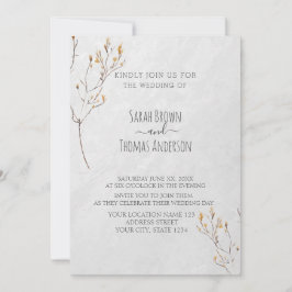 Mjuk Färg Wildblomma - bränd Orange - INBJUDANDE Inbjudningar