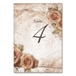 Mjuk Färgad Ro Bröllop Bordsnummer