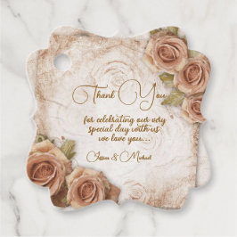 Mjuk Färgad Ro Bröllop Gåvor Etiketter