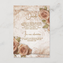 Mjuk Färgad Ro Bröllop Tilläggskort