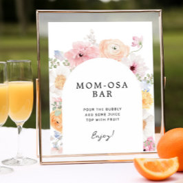 Mjuk färgstark Pastel Blommigt Arch Momosa Pub-tec Poster