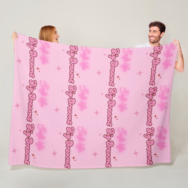 Mjuk flicka stora drömmar rosa kastfilt fleecefilt (På plats)