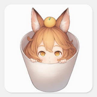 Mjuk, fredlig konst fyrkantigt klistermärke