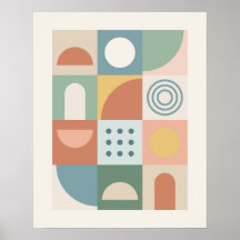 Mjuk geometri Pastellfärgade former Pastell Modern