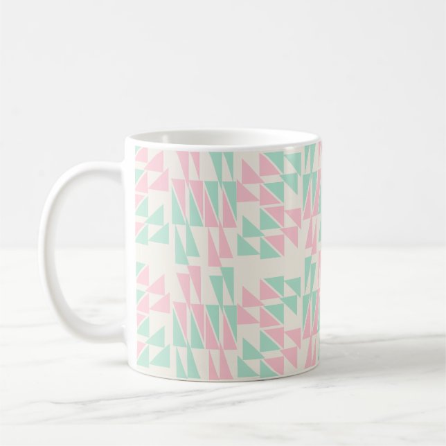 Mjuk geometrisk pastell kaffemugg (Vänster)