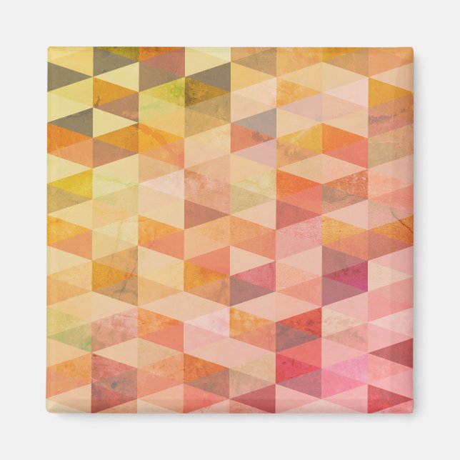 Mjuk geometrisk triangel-mönster magnet (Framsidan)