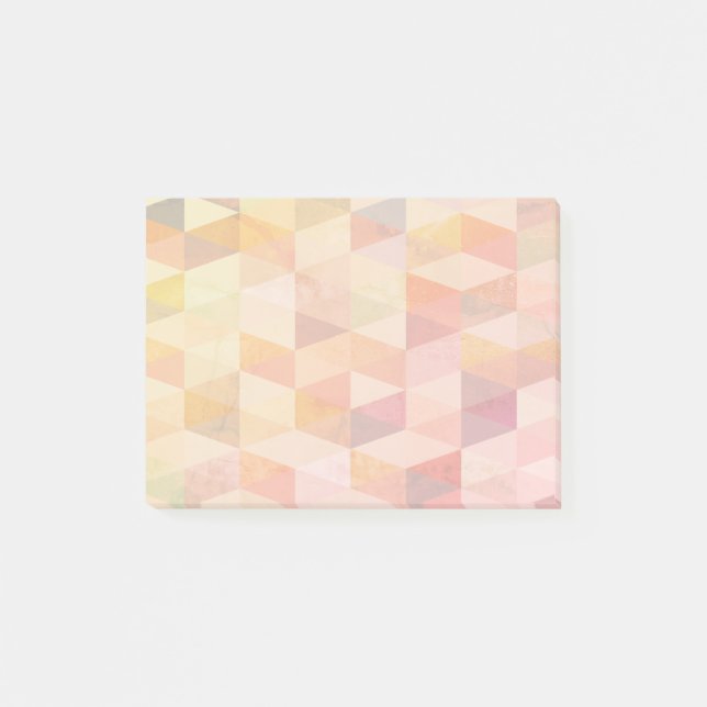 Mjuk geometrisk triangelmönster post-it block (Framsida)