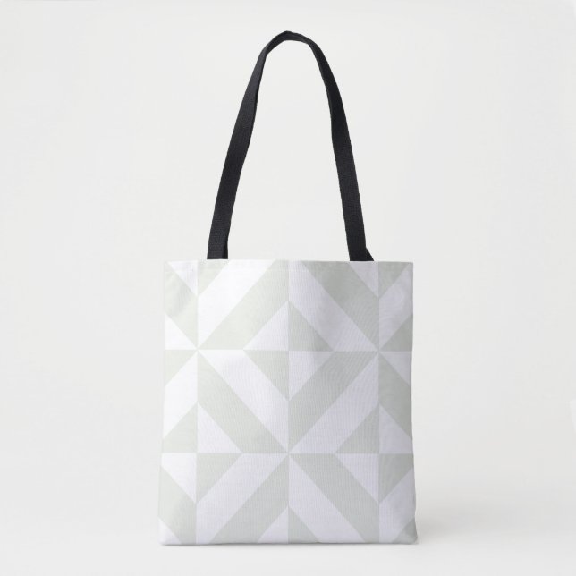 Mjuk grå geometrisk Art Deco Tygkasse (Framsida)