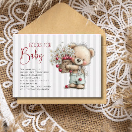 Mjuk Grå Teddy Tusenskönor Baby Shower Böcker För Tilläggskort