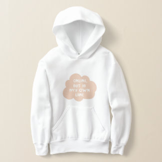 Mjuk gråbeige och molnvit AI-konst med citat T Shirt
