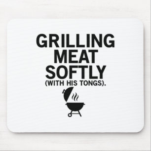 Mjuk grillning av Kött med hans tongflock Bbq Part Musmatta