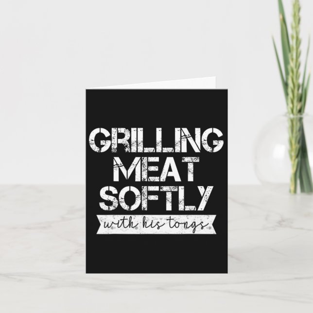 Mjuk grillning av Kött med hans tongflott Kort (Framsida)