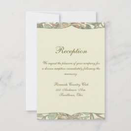 Mjuk grön vintage William Morris kaprifol Inbjudningar