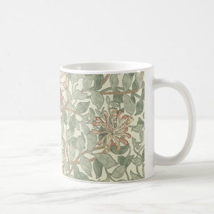 Mjuk grön vintage William Morris kaprifol Kaffemugg