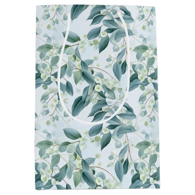 Mjuk Grönt Eucalyptus Watercolor-stil (Framsidan)