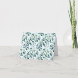 Mjuk Grönt Eucalyptus Watercolor-stil Kort