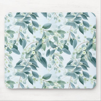 Mjuk Grönt Eucalyptus Watercolor-stil Musmatta