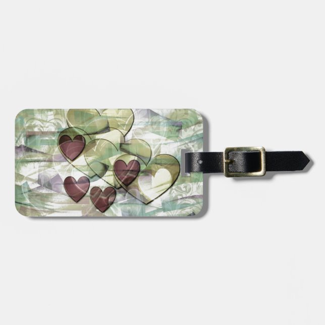 Mjuk grönt för hjärtagåvor | bagagebricka (Horisontell Framsida)