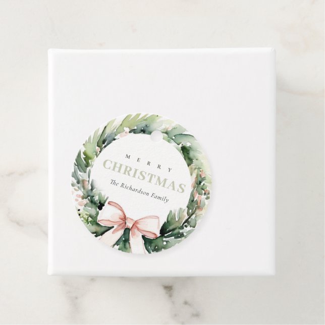 Mjuk  Grönt Jul Utandningsfärg Vattenfärg Gåvor Etiketter (På plats)