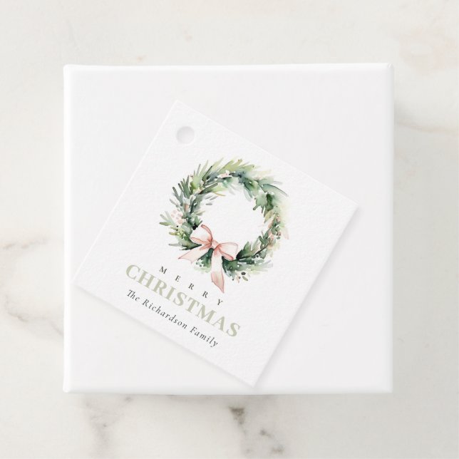 Mjuk  Grönt Jul Utandningsfärg Vattenfärg Gåvor Etiketter (På plats)