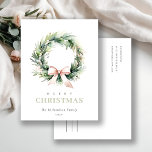 Mjuk  Grönt Jul Utandningsfärg Vattenfärg Helg Vykort<br><div class="desc">Om du behöver ytterligare anpassningar kan du kontakta mig på yellowfebstudio@gmail.com.</div>