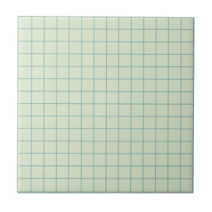 Mjuk Grönt kontrollerad Mönster Retro Minimalist Kakelplatta