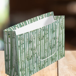 Mjuk Grönt med vita blommor Gift Bag