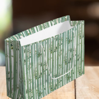 Mjuk Grönt med vita blommor Gift Bag