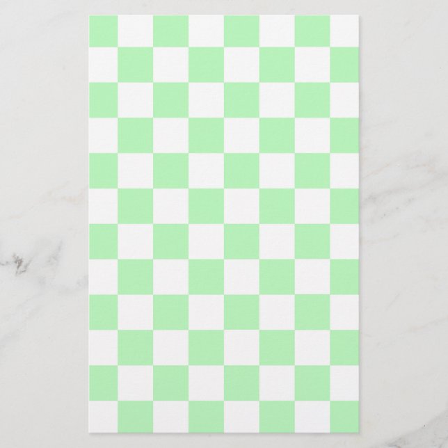 Mjuk Grönt och vit Brevpapper (Framsida)