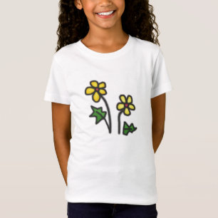 Mjuk gul blomma t-shirt