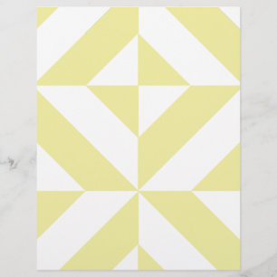 Mjuk gul geometrisk Art Deco