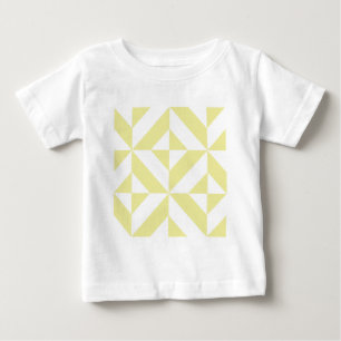 Mjuk gul geometrisk Art Deco Tee