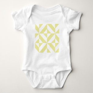 Mjuk gul geometrisk Art Deco Tee Shirt