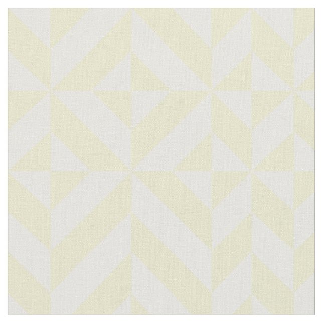Mjuk gul geometrisk Art Deco Tyg (Närbild)