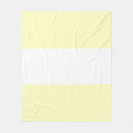 Mjuk gul pastell och vit stapeldesign fleecefilt