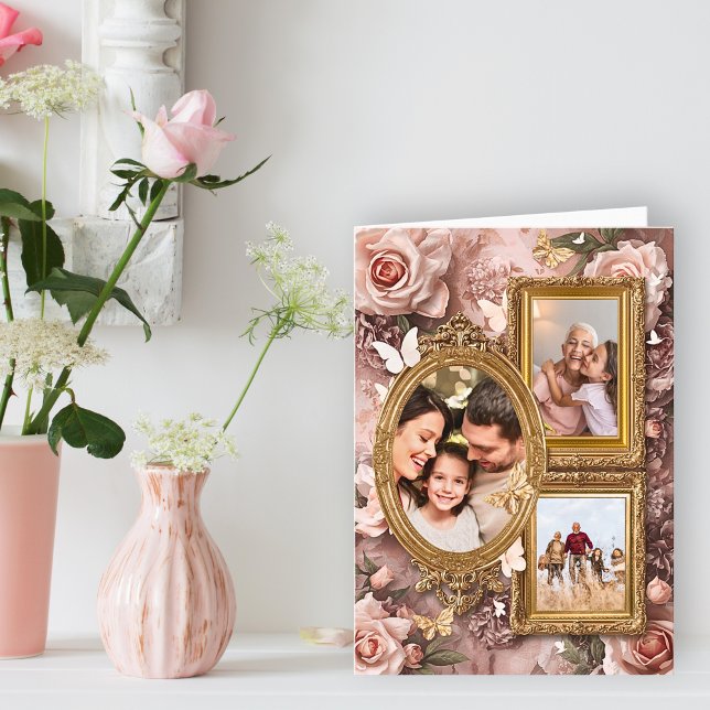 Mjuk Guld Barock Blommig Minnesramar Galleri Hol Helgkort (Skapare uppladdad)